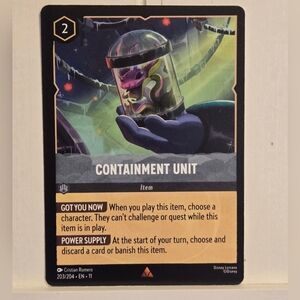 Disney Lorcana Winterspell Containment Unit Rare TCG Card 203/204 Chapter 11